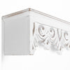 Hand-Carved Floating Wall Shelf - White (30”)